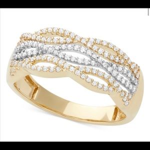 Macy’s Yellow & White Gold Diamond Ring